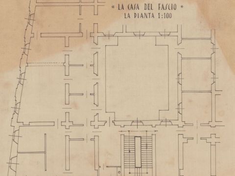 17. Progetto per la Casa del fascio a Gallarate: pianta, 1938-40