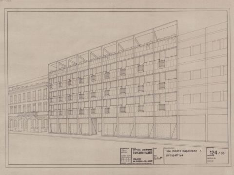 23. Casa in via Monte Napoleone 5 Milano: prospettiva, 1944