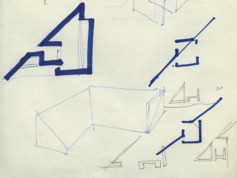 19. Studi e schizzi del progetto del II grado