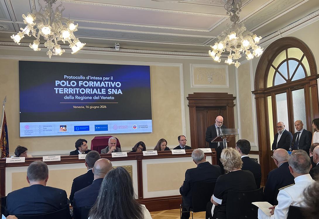 firma del protocollo SNA nella sede della Regione del Veneto