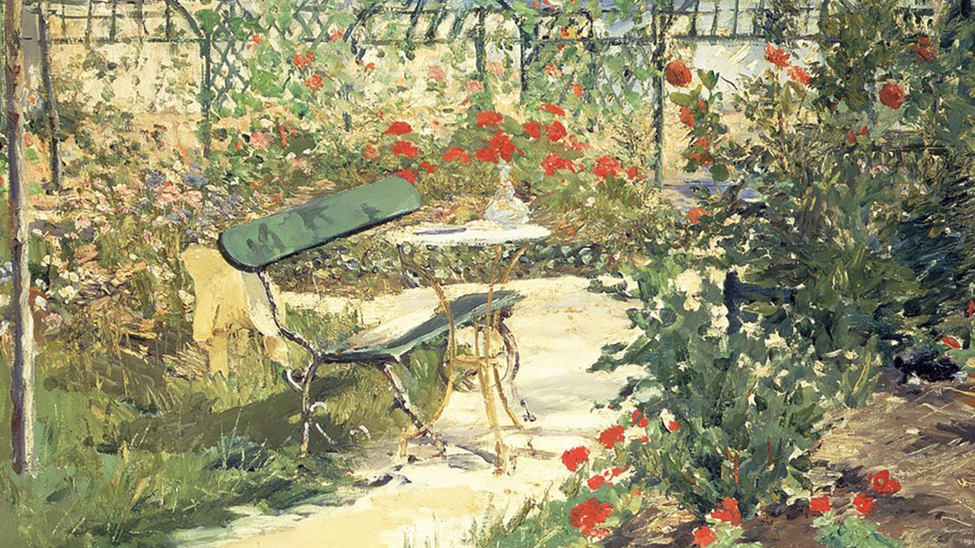 Edouard Manet, La panchina nel giardino di Versailles, 188