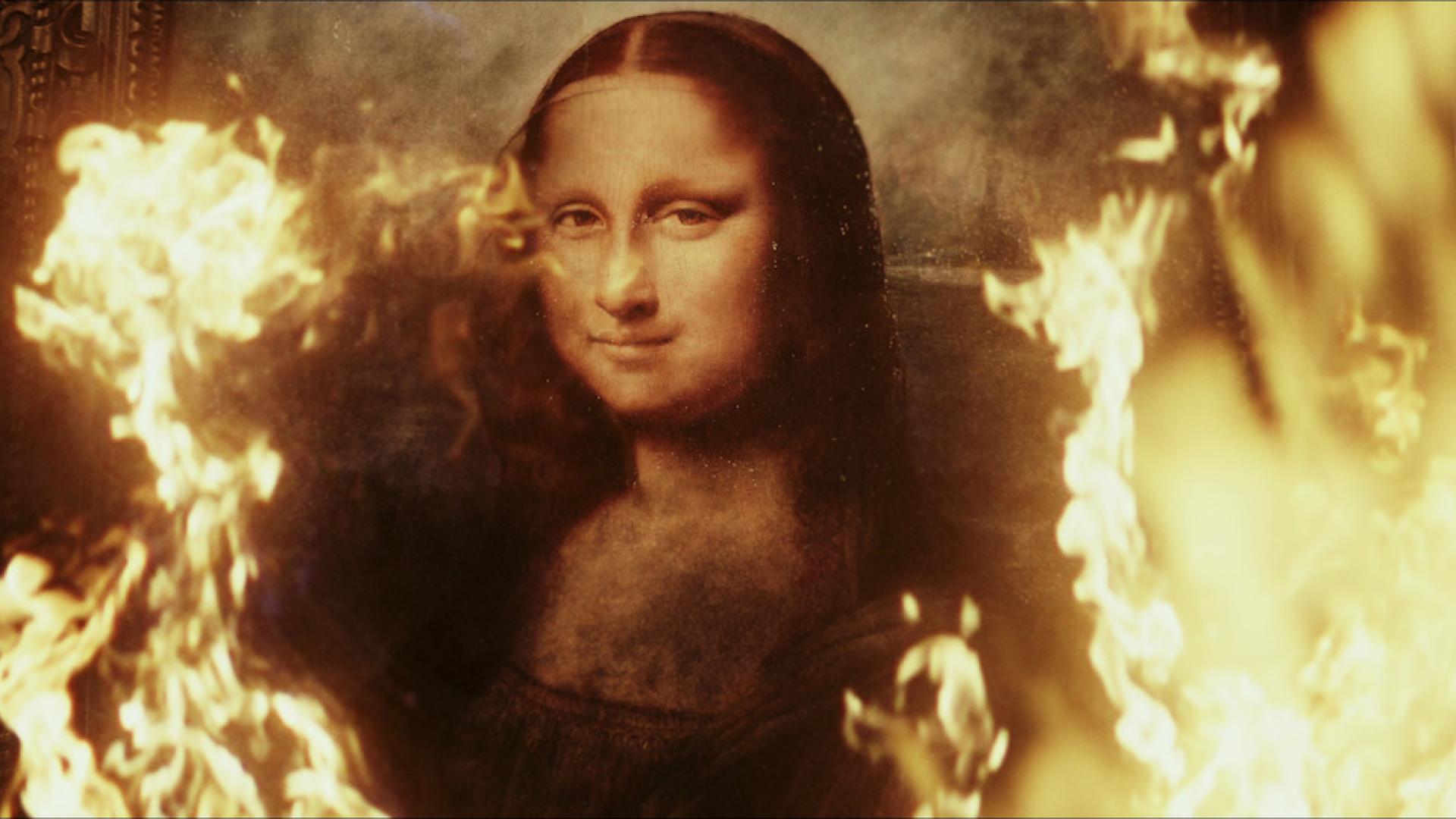 Mona Lisa on fire
