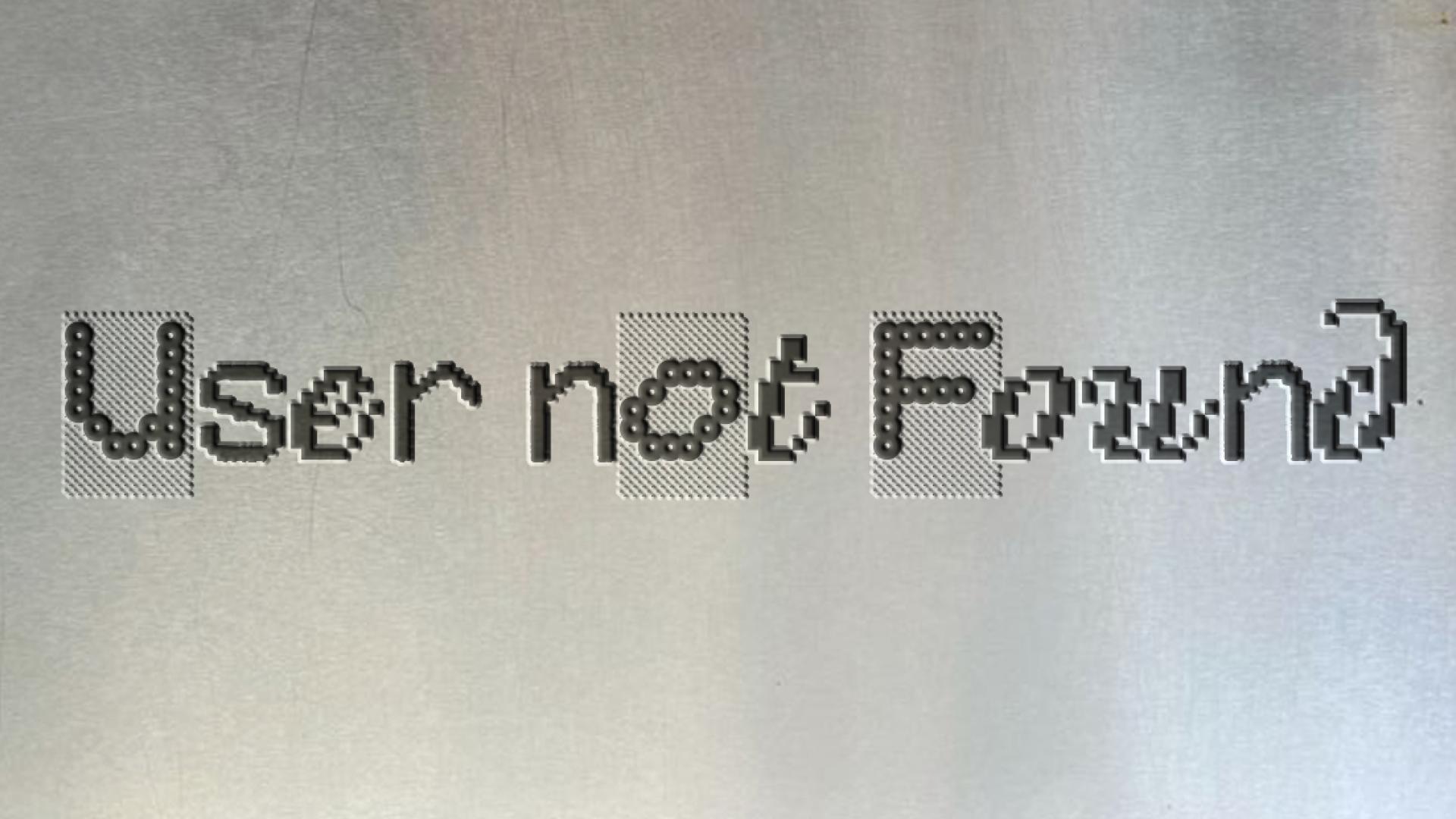 intestazione della pagina - mostra user not found