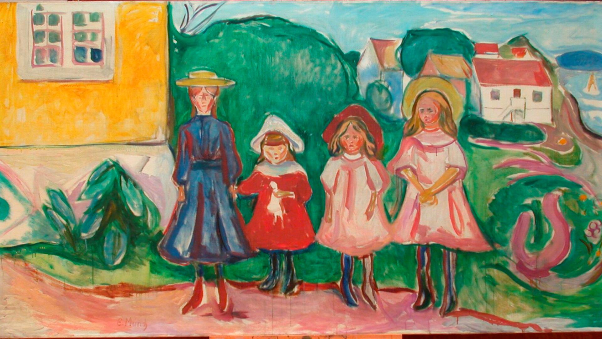 Edvard Munch, Four Girls in Åsgårdstrand (The Freia Frieze IX), 1922, Mondelez/Freia