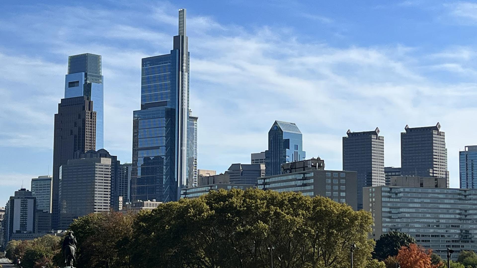Foto panoramica della città americana di Philadelphia