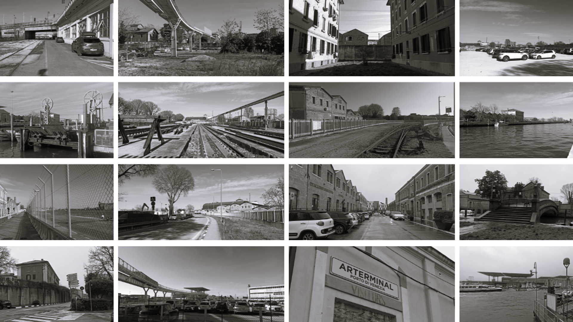 Collage fotografie in bianco e nero