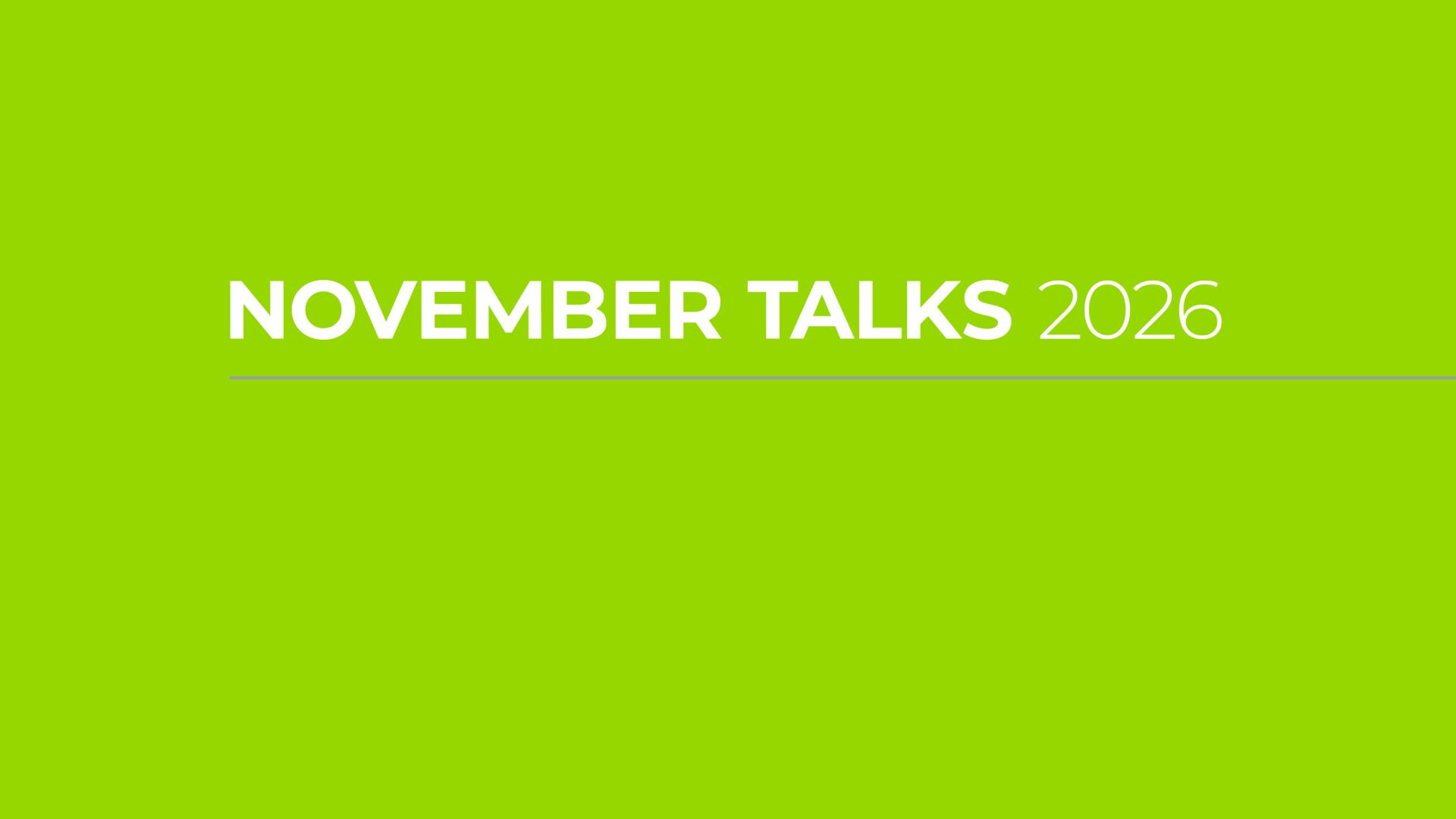 November Talks 2026