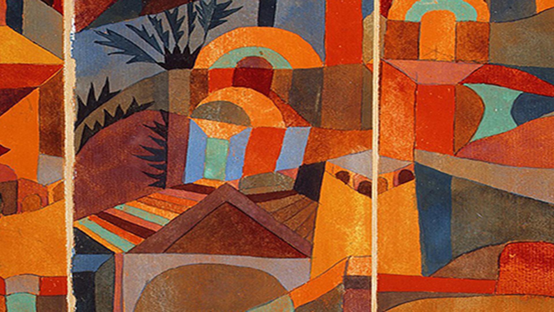 dettaglio del quadro di Paul Klee, Temple Garden (1920)